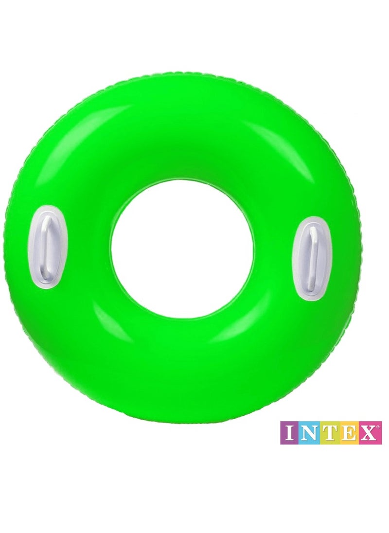 INTEX 59258NP-Inflatable Swim Tube with Two Handles 76cm/30", Green  - Image 1