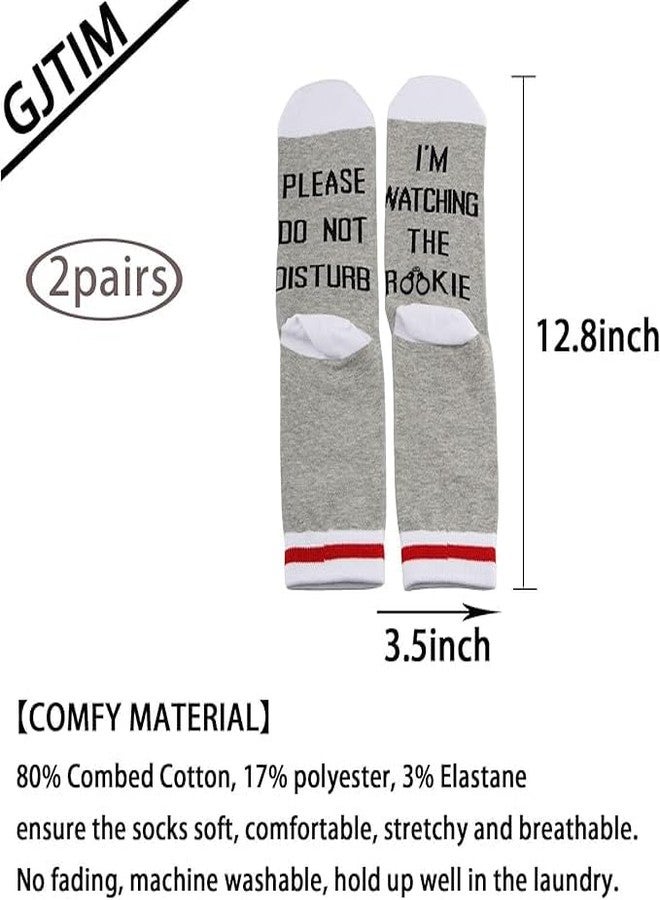 GJTIM 2 Pairs Crime Drama TV Show Inspired Gift Do Not Disturb I’m Watching Comedy Show Socks TV Show Birthday Gift for Women (Watching R) - Image 2