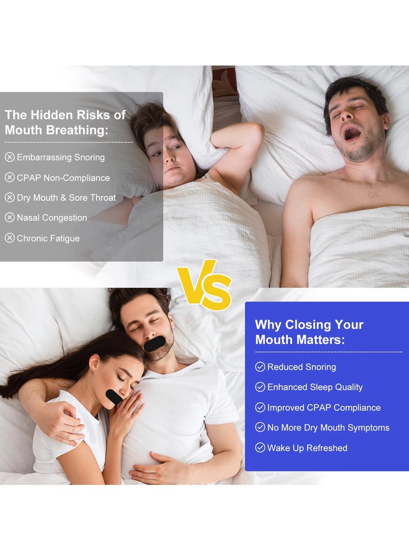 VOGSIG 30 Patches Good Night Tape Mouth Tape Sleep Strips Soft and Comfortable Gentle and Secure Adhesive Sleep Mouth Tape Anti Snoring Less Mouth Breathing Odour Free Sleep Strips Mouth Tape - Image 4