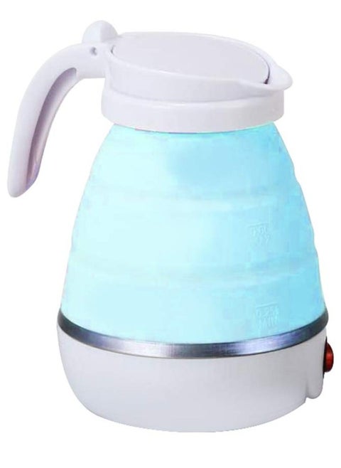 Folding Electric Kettle, US Plug 110V 400W Collapsible Hot Water Kettle with Detachable Power Cord for Desktop (Blue)