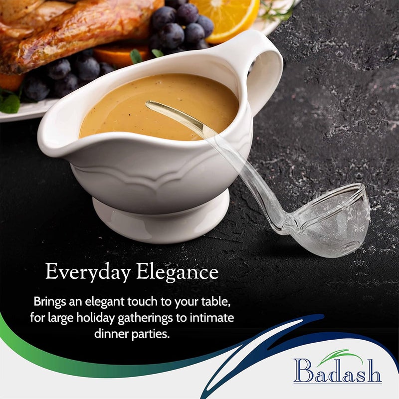 Badash 6" Small Glass Gravy Ladle, Artisan Heritage Quality Mouth-Blown Lead-Free Crystal, Elegant Small Spoon-Sized Serving Clear Utensil perfect For Sauce & Salad Dressing, Presentation Packaging - Image 4