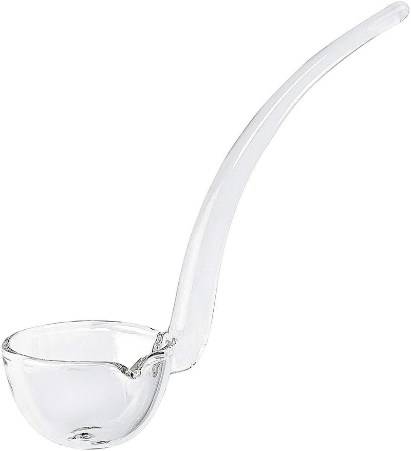 Badash 6" Small Glass Gravy Ladle, Artisan Heritage Quality Mouth-Blown Lead-Free Crystal, Elegant Small Spoon-Sized Serving Clear Utensil perfect For Sauce & Salad Dressing, Presentation Packaging - Image 1