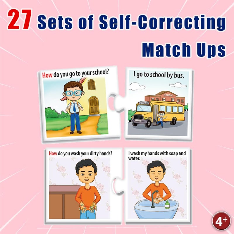 Creatives Let's Find Out-How | WH Question Series | Self-Correcting Match Ups Game | How is The Part of What, When, Where, Why, Who Series | Game for Ages 4 & Above - Image 3