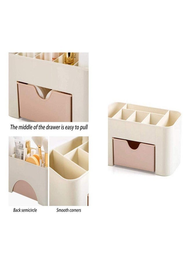 Jilukibo Large Capacity Makeup Organizer for Bathroom Bedroom, Cosmetic Storage Box with Drawers, Desktop Makeup Container for Jewelry Lipstick Skin Care (Pink) - Image 5