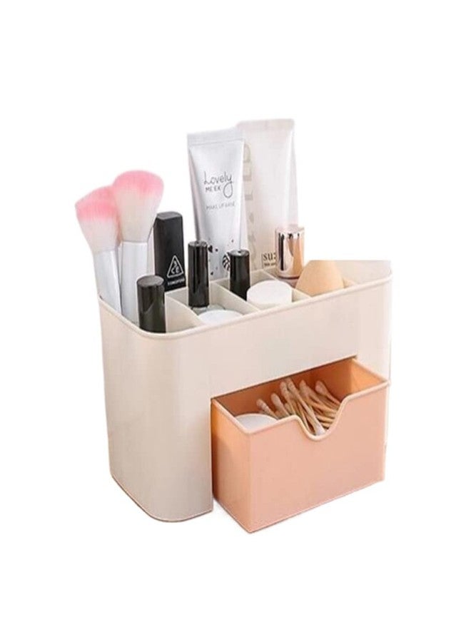 Jilukibo Large Capacity Makeup Organizer for Bathroom Bedroom, Cosmetic Storage Box with Drawers, Desktop Makeup Container for Jewelry Lipstick Skin Care (Pink) - Image 3
