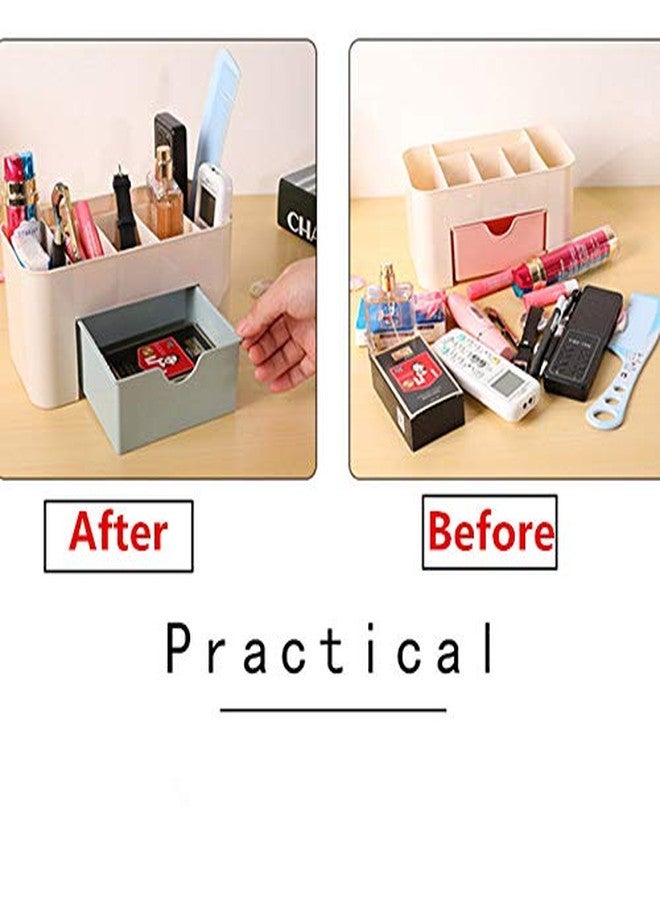 Jilukibo Large Capacity Makeup Organizer for Bathroom Bedroom, Cosmetic Storage Box with Drawers, Desktop Makeup Container for Jewelry Lipstick Skin Care (Pink) - Image 4