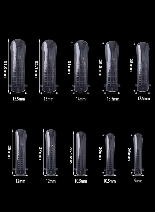 GSHLLO 200 PCS Clear Polygel Nail Extension Forms System Nail Mold Tips for Nail Salons - Image 5