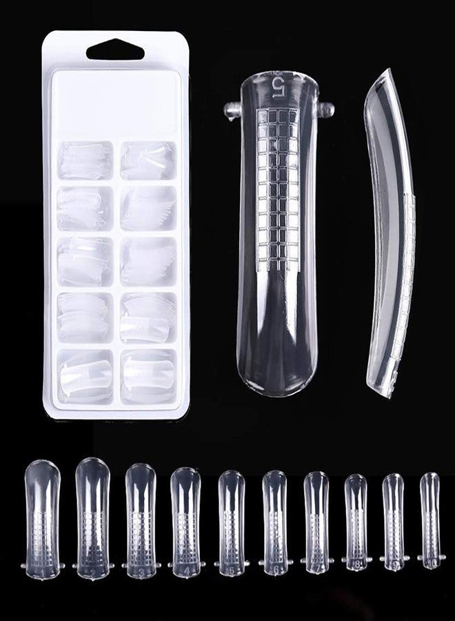 GSHLLO 200 PCS Clear Polygel Nail Extension Forms System Nail Mold Tips for Nail Salons - Image 4