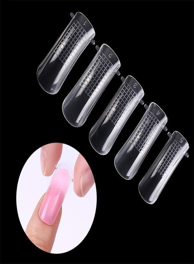 GSHLLO 200 PCS Clear Polygel Nail Extension Forms System Nail Mold Tips for Nail Salons - Image 3
