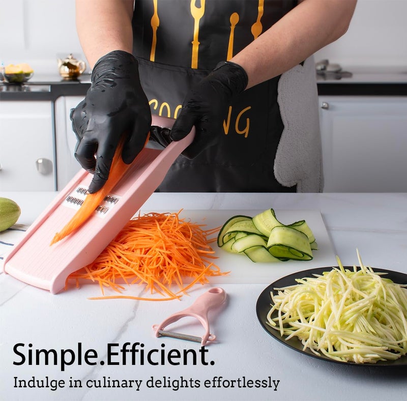 NACOLUS Mandoline Slicer for Kitchen Slicer Vegetable Cutter 5 In 1 Veggie Slicer Potato Slicer waffle fry cutter Hot Swap Mandolin with Peeler for Vegetables Carrot Shredder Cucumber Slicer - Image 4