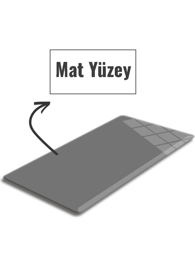 DECORITA Glass Mouse Pad | Glass Table Mat | Solid Color - Gray | Large | 40CM x 80CM  - Image 3