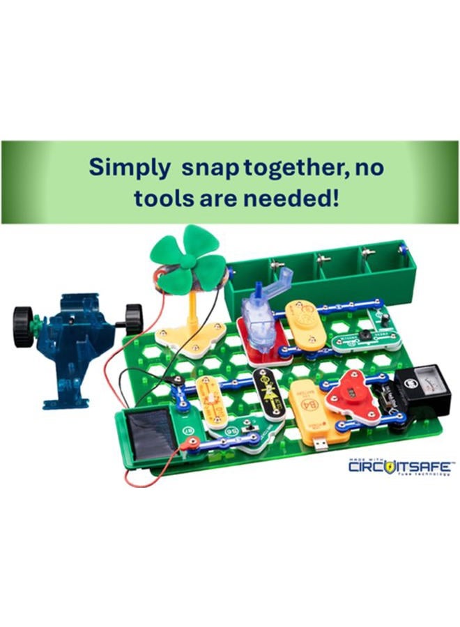 Snap Circuits Green Energy Electronics Exploration Kit | Over 125 Exciting STEM Projects | Full Color Project Manual | 45+ Snap Circuits Parts | STEM Educational Toys for Kids 8+ - Image 5