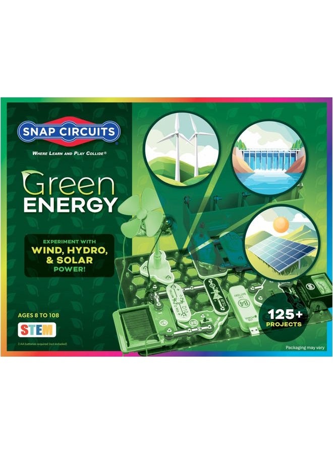 Snap Circuits Green Energy Electronics Exploration Kit | Over 125 Exciting STEM Projects | Full Color Project Manual | 45+ Snap Circuits Parts | STEM Educational Toys for Kids 8+ - Image 1