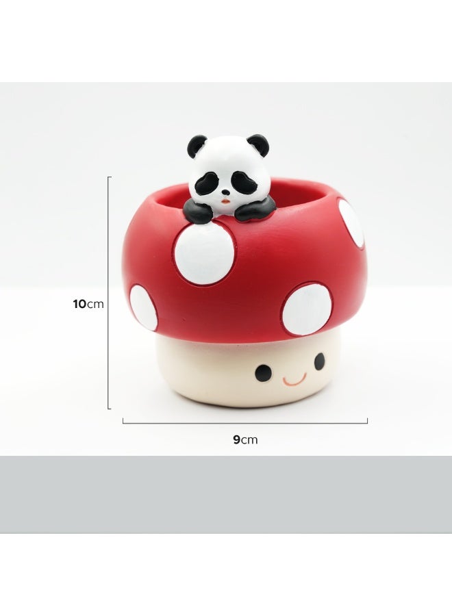 BERAM Mushroom Flower Pot, Decorative Succulent Planter for Indoor Plants, Cute Mushroom Plant Pot for Desk, Windowsill, Fairy Garden & Home Décor - Image 5