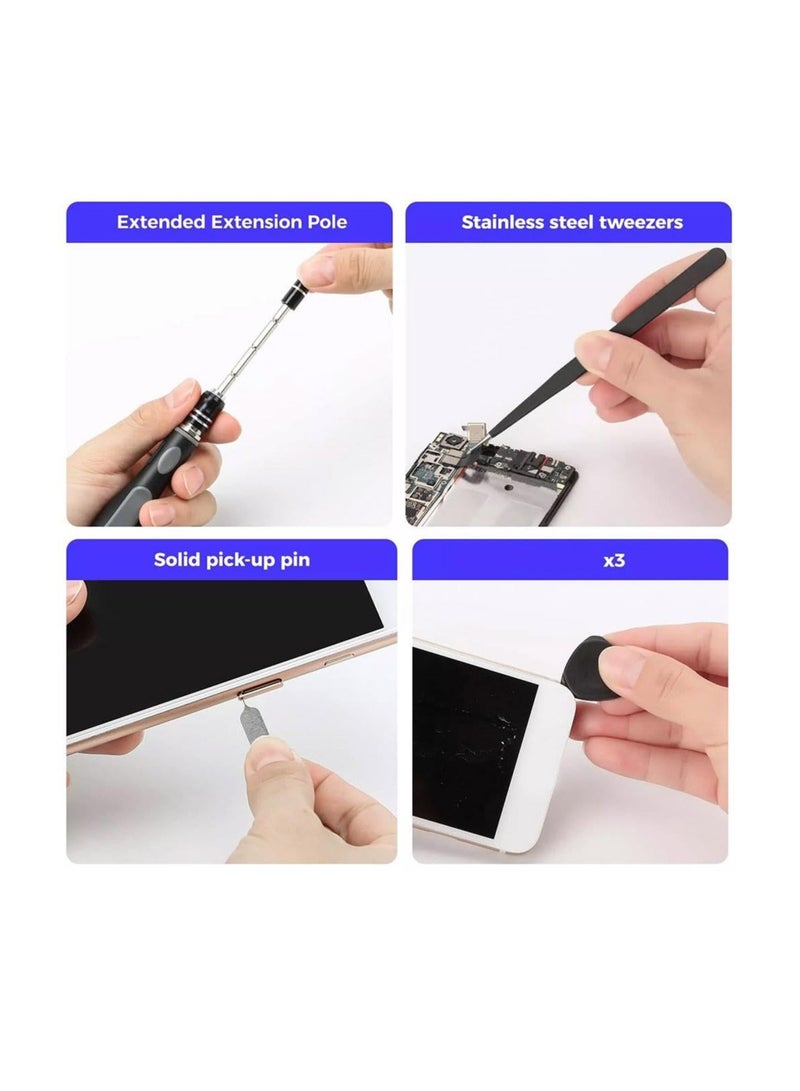 SYOSI 48 in 1 Precision Screwdriver Set - Portable Magnetic Tool Kit with 41 PCS Precision Bits, Torx Hex Screwdriver for Phone, Laptop, PC, Watch, Glasses, Game Console, Eyeglass  - Image 2