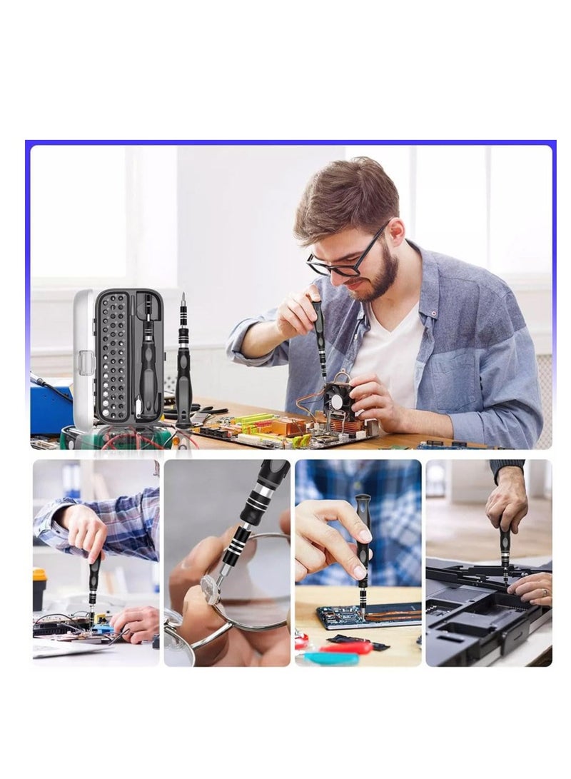 SYOSI 48 in 1 Precision Screwdriver Set - Portable Magnetic Tool Kit with 41 PCS Precision Bits, Torx Hex Screwdriver for Phone, Laptop, PC, Watch, Glasses, Game Console, Eyeglass  - Image 3