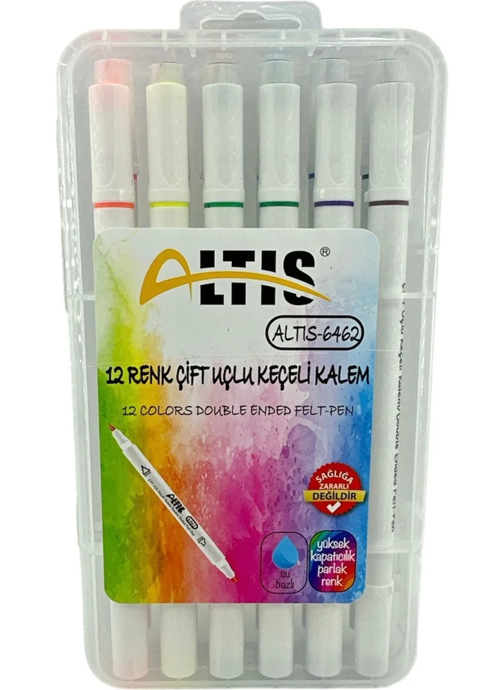 ألتيس Six Boxed Double Tip Felt Tip Pen 12 Colors