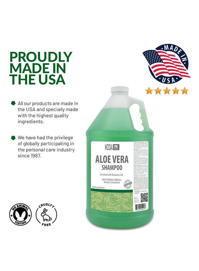 MODA - Moisturizing Shampoo for All Hair Types, Aloe Vera, 128 Oz, Professional - Deeply Cleanses and Conditions, Strengthens, Restores and Shine your Hair - Image 4