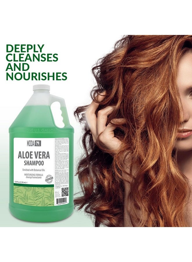MODA - Moisturizing Shampoo for All Hair Types, Aloe Vera, 128 Oz, Professional - Deeply Cleanses and Conditions, Strengthens, Restores and Shine your Hair - Image 3