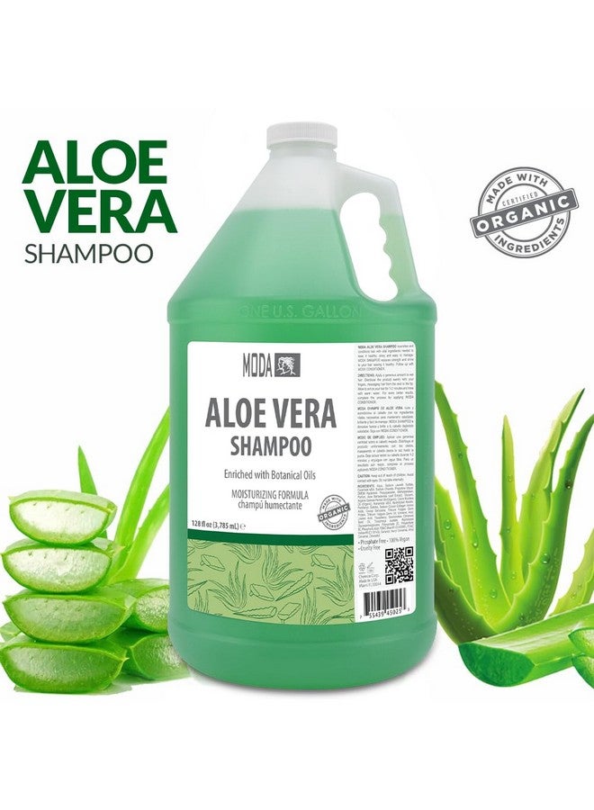 MODA - Moisturizing Shampoo for All Hair Types, Aloe Vera, 128 Oz, Professional - Deeply Cleanses and Conditions, Strengthens, Restores and Shine your Hair - Image 2