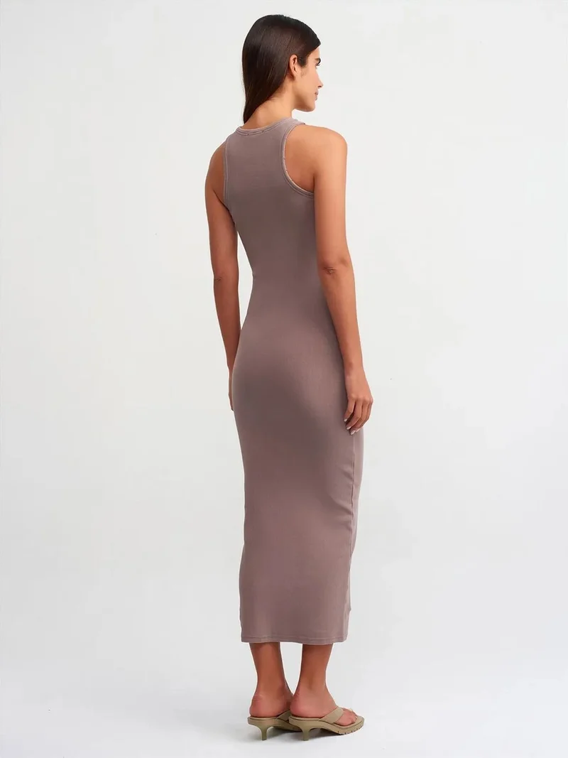 ديلفين DILVIN Ribbed Bodycon Maxi Dress