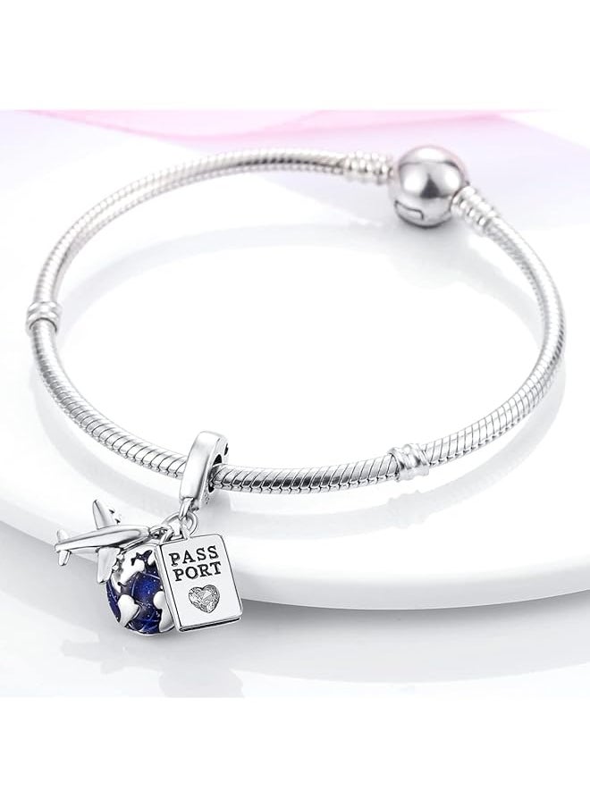 erorex - 925 Sterling Silver Charms For Bracelets And Necklaces Airplane Passport Dangle Pendants Beads Butterfly Dragonfly Charms Jewelry Gift For Women - Image 1
