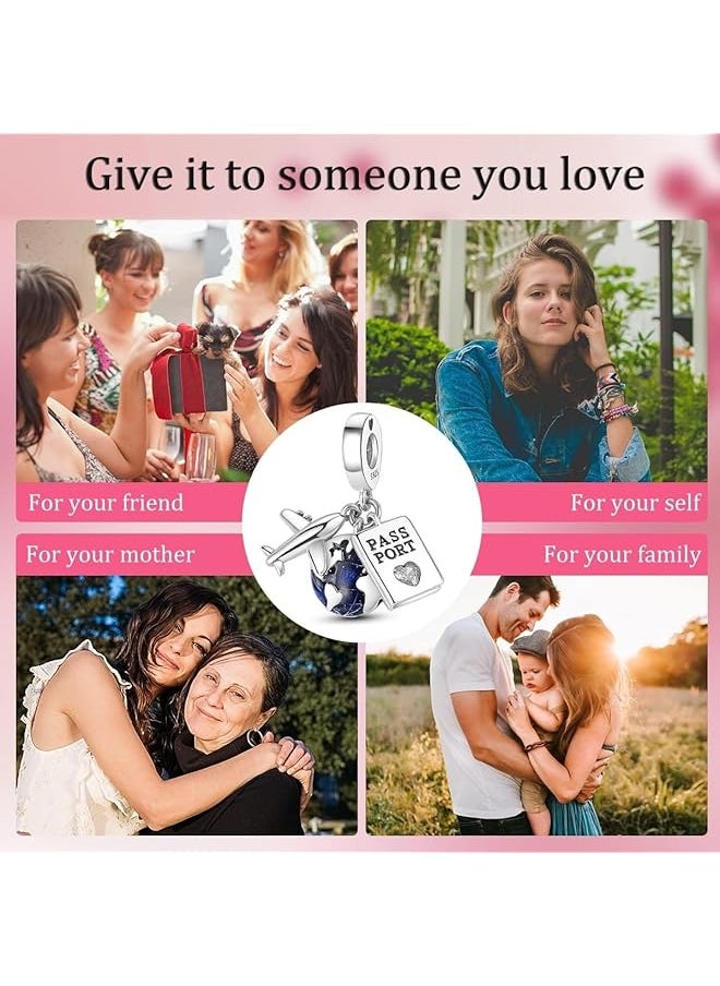 erorex - 925 Sterling Silver Charms For Bracelets And Necklaces Airplane Passport Dangle Pendants Beads Butterfly Dragonfly Charms Jewelry Gift For Women - Image 1