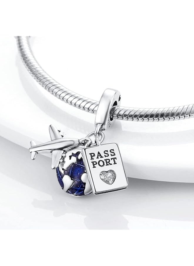 erorex - 925 Sterling Silver Charms For Bracelets And Necklaces Airplane Passport Dangle Pendants Beads Butterfly Dragonfly Charms Jewelry Gift For Women - Image 1