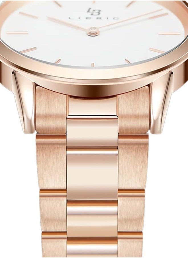 Analog Round Waterproof Wrist Watch With Metal L2009WTM
