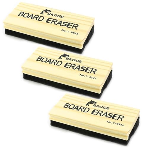 TKOnline 3 Pack Premium Wool Felt Chalkboard Eraser – Dustless, Kid-Friendly, for Whiteboard & Blackboard - Image 1