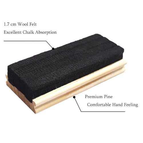 TKOnline 3 Pack Premium Wool Felt Chalkboard Eraser – Dustless, Kid-Friendly, for Whiteboard & Blackboard - Image 2