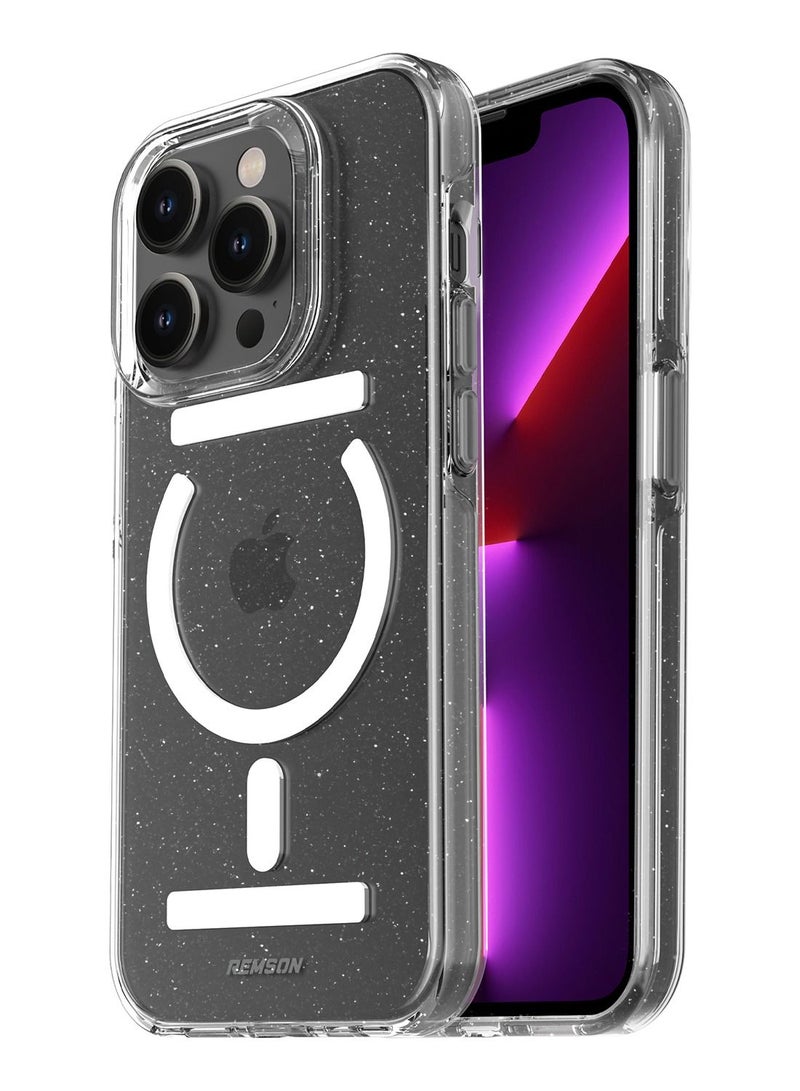 Remson Mag-X Magnetic Hybrid Protective Glitter Case Military Grade Protection Compatible For iPhone 13 Pro Max - Image 1