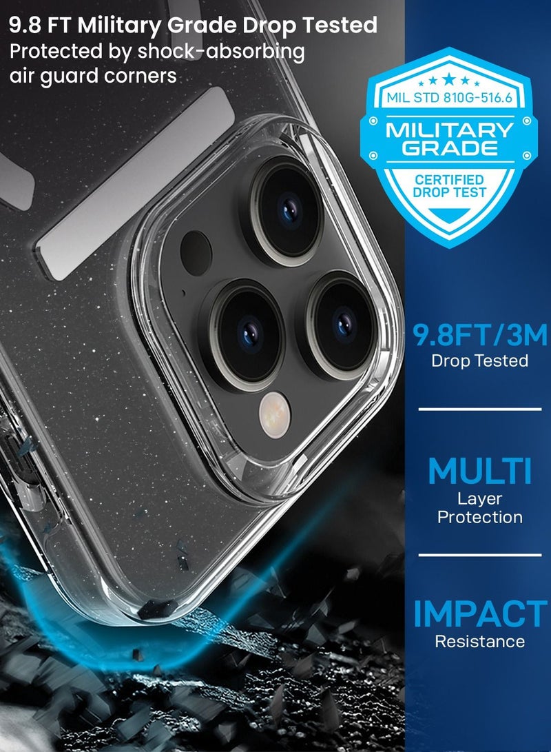 Remson Mag-X Magnetic Hybrid Protective Glitter Case Military Grade Protection Compatible For iPhone 13 Pro Max - Image 2