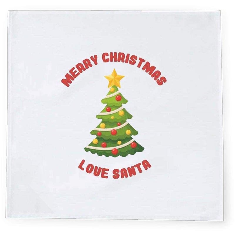 Khakee 6 Pcs Christmas Theme Tafta Silk Table Napkins 10x 10 for Xmas Decoration Christmas OrnamentsChristmas Gift npxmas238P - Image 2