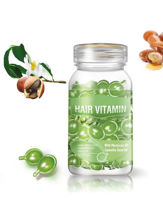 GOWWIM Hair Vitamin Serum Capsules - Argan, Macadamia, Avocado Oil Complex for Smooth, Silky Hair Growth and Repair, 30 PCS - Image 1