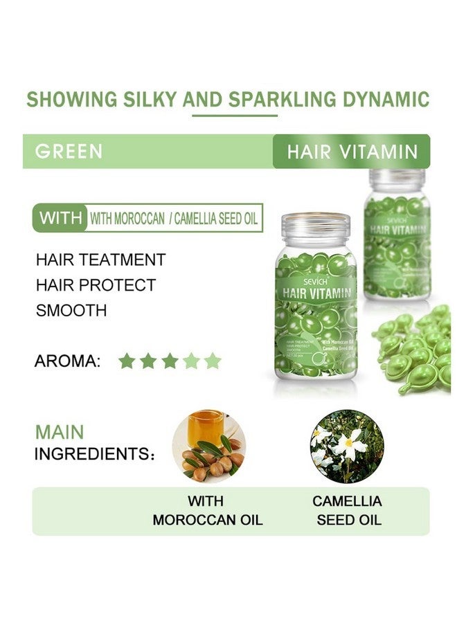 GOWWIM Hair Vitamin Serum Capsules - Argan, Macadamia, Avocado Oil Complex for Smooth, Silky Hair Growth and Repair, 30 PCS - Image 4