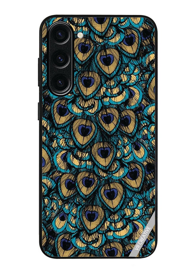 VR CREATIVE Protective Case Cover For Samsung Galaxy S23 Plus Mor Pankh Design Multicolour - Image 1