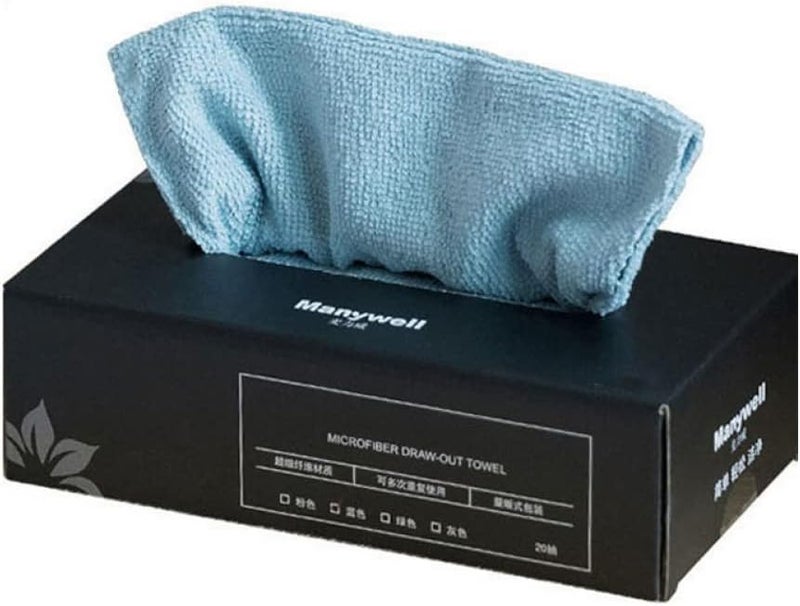 Goodern 20Pcs Cleaning Cloths Reusable Cleaning Cloth Microfiber Towel Rags Disposable Cleaning Cloth Lazy Rags Washcloth Washable Multi-Purpose Cleaning Cloths for House Kitchen Car Restaurant-Blue - Image 1