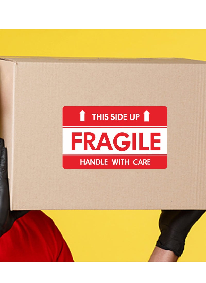 ZERIFAM - ZERIFAM Fragile Stickers - 2 Rolls This Side Up, 3 * 2 Inches, Handle With Care Self-Adhesive Label Stickers, 300 Stickers Per Roll. - Image 1