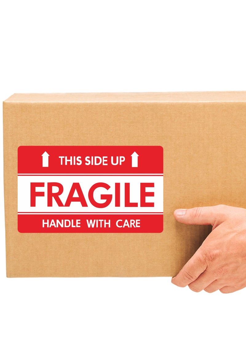 ZERIFAM - ZERIFAM Fragile Stickers - 2 Rolls This Side Up, 3 * 2 Inches, Handle With Care Self-Adhesive Label Stickers, 300 Stickers Per Roll. - Image 1