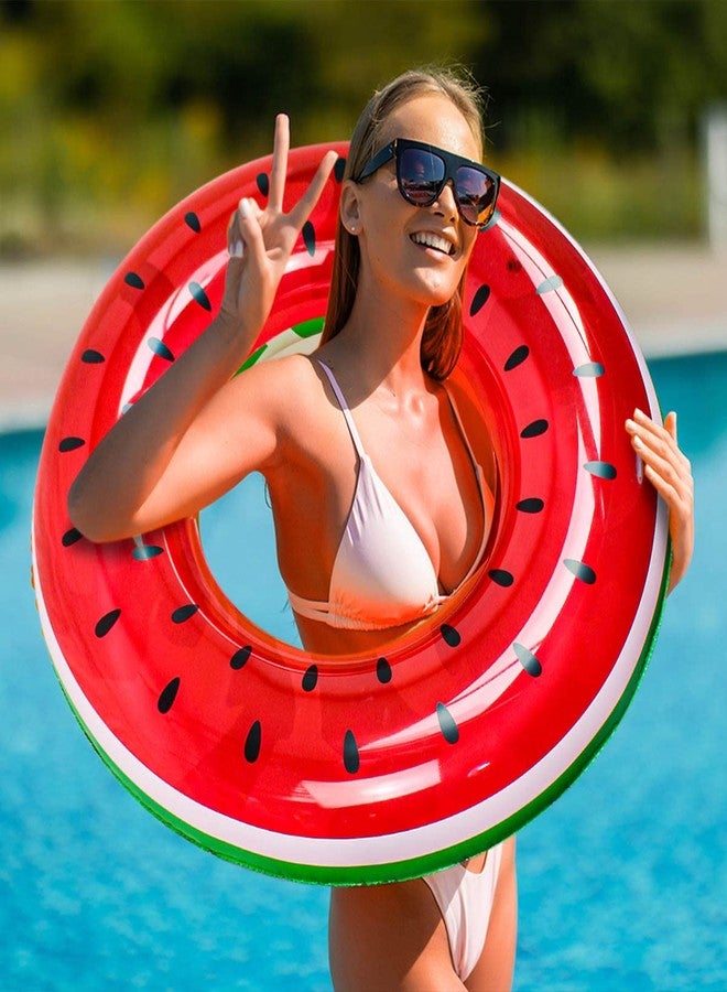 JimysCo Inflatable Pool Float for Adult,Inflatable Pool Float Tube, Pool Swim Ring,Water Fun Large Blow Up Summer Beach Swimming Raft Adults (red 50Inch), X-Large - Image 3