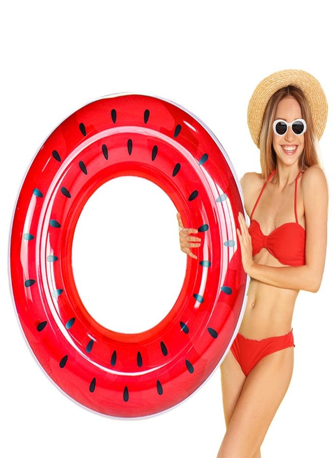 JimysCo Inflatable Pool Float for Adult,Inflatable Pool Float Tube, Pool Swim Ring,Water Fun Large Blow Up Summer Beach Swimming Raft Adults (red 50Inch), X-Large - Image 1
