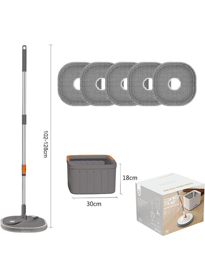 ممسحة دوارة M16، ممسحة دوارة مربعة ذاتية الغسيل M16، ممسحة دوارة ودلو مع مجموعة عصارة، رأس ممسحة دوارة مربعة قابلة للدوران 360 درجة قابلة للتعديل، مياه نظيفة وقذرة منفصلة، ​​استخدام رطب وجاف - Image 2