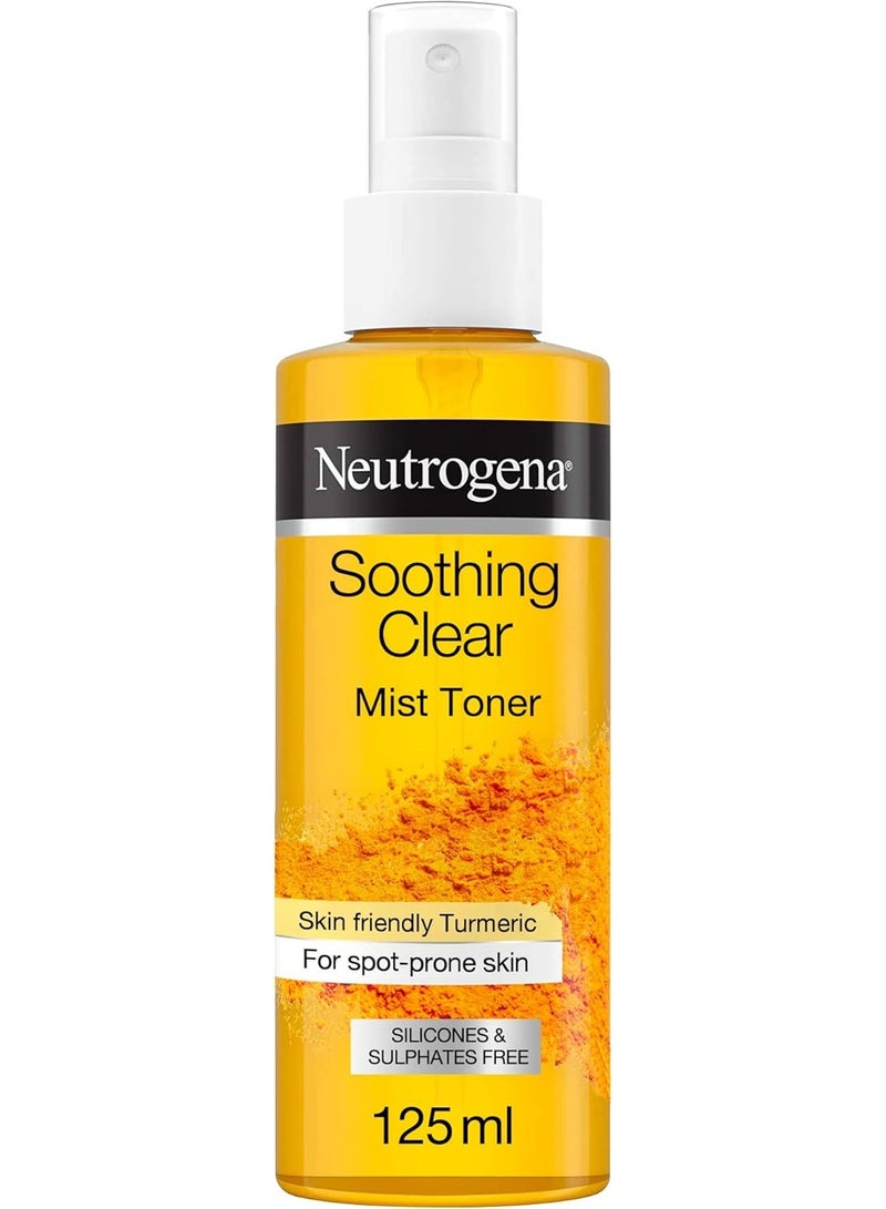 نيوتروجينا Soothing Clear Mist Toner with Turmeric, Refreshes & Calms Stressed Skin, Contains Turmeric for Added Soothing Effect 125ml - Image 1