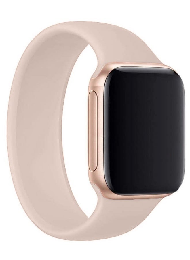 CATANES حزام بديل لساعات آبل 38mm 40mm 41mm (42mm سلسلة 10) – حزام سولو لووب سيليكون - مقاس المعصم 135-140mm - وردي رملي - Image 5