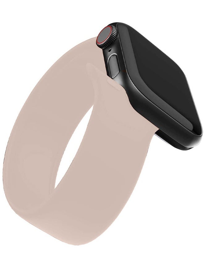 CATANES حزام بديل لساعات آبل 38mm 40mm 41mm (42mm سلسلة 10) – حزام سولو لووب سيليكون - مقاس المعصم 135-140mm - وردي رملي - Image 3