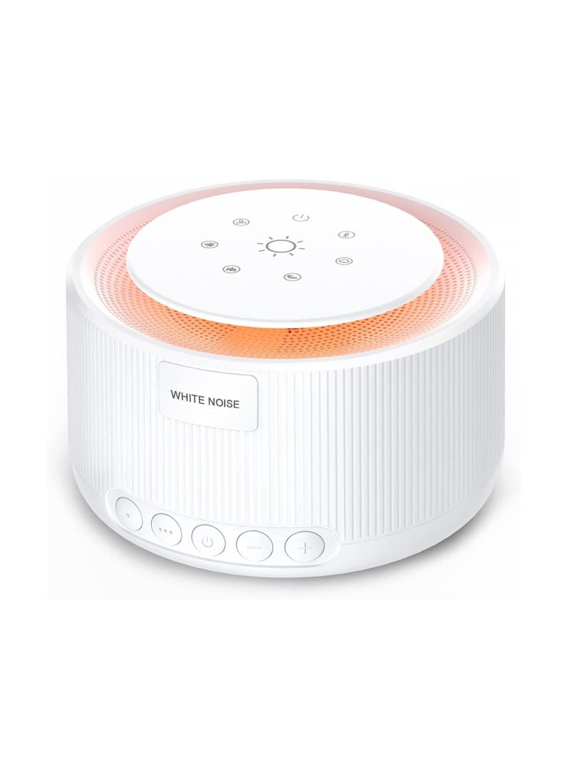Sleep Sound Machine, White Noise Machine with 30 Natural Soothing Sounds, 30 Level Volume Light 3 Timer Memory Function, Noise Machine Powered by AC or USB, for Adults, Baby and Kids - Image 1