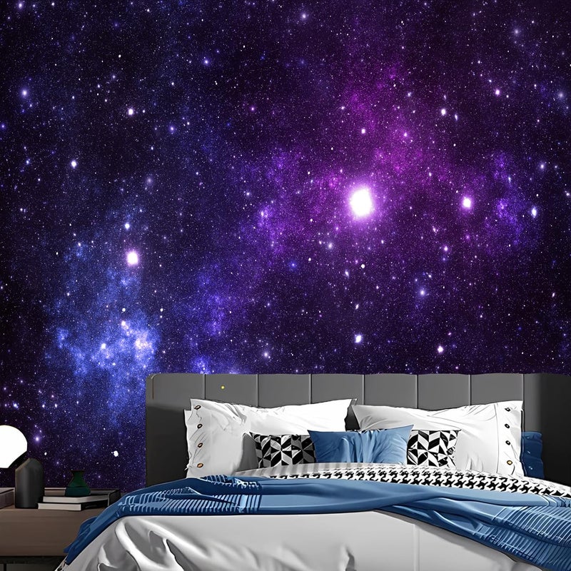 TUGCAY Galaxy Tapestry Space Night Starry Stars Tapestry Universe Mysterious Nebula Ceiling Wall Hanging Decor for Bedroom Living Room Dorm(51'' x 60'') - Image 3