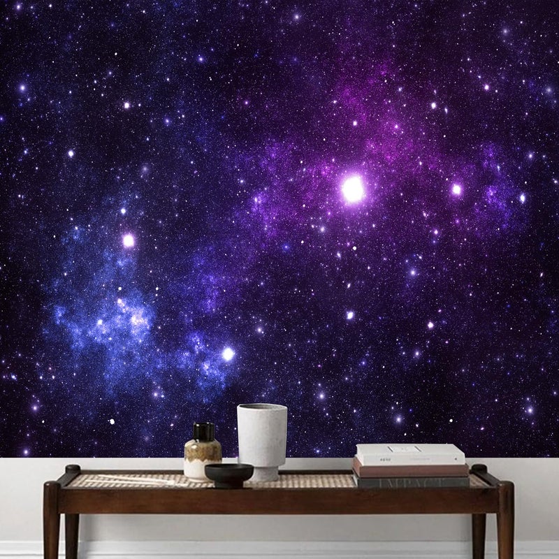 TUGCAY Galaxy Tapestry Space Night Starry Stars Tapestry Universe Mysterious Nebula Ceiling Wall Hanging Decor for Bedroom Living Room Dorm(51'' x 60'') - Image 1