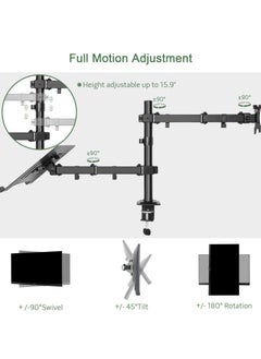 Monitor and Laptop Mount, Monitor Arm with Laptop Tray for 13 inch to 27 inch LCD Computer Screens and Notebook up to 17 inch, Fully Adjustable Laptop Mount Stand Holds up to 17.6lbs - pzsku/ZEFF8DEE910B560502E01Z/45/_/1738983505/72a77f3a-5e6c-49d2-862c-f3125aee45a1